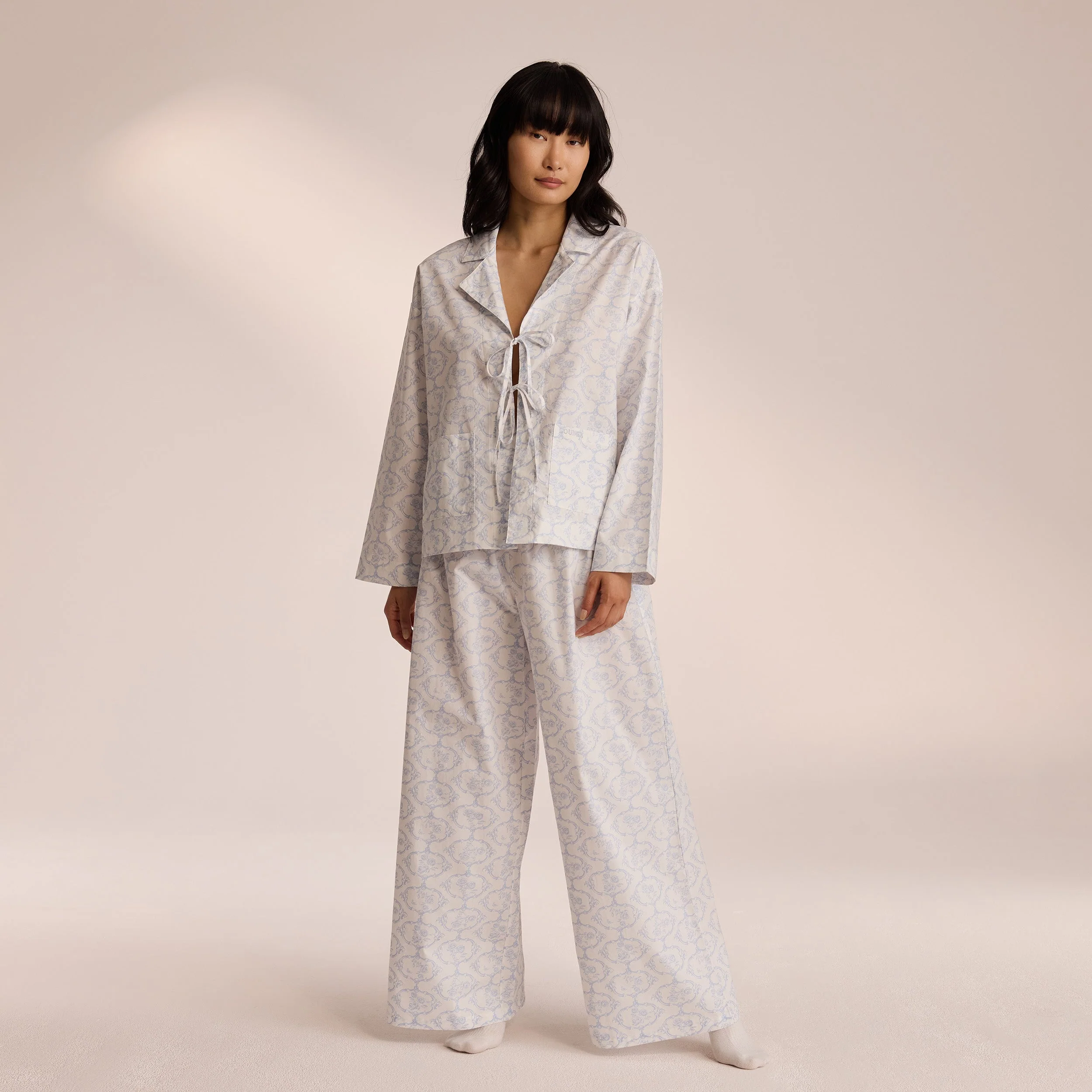 Cotton Pajama Pants - Blue