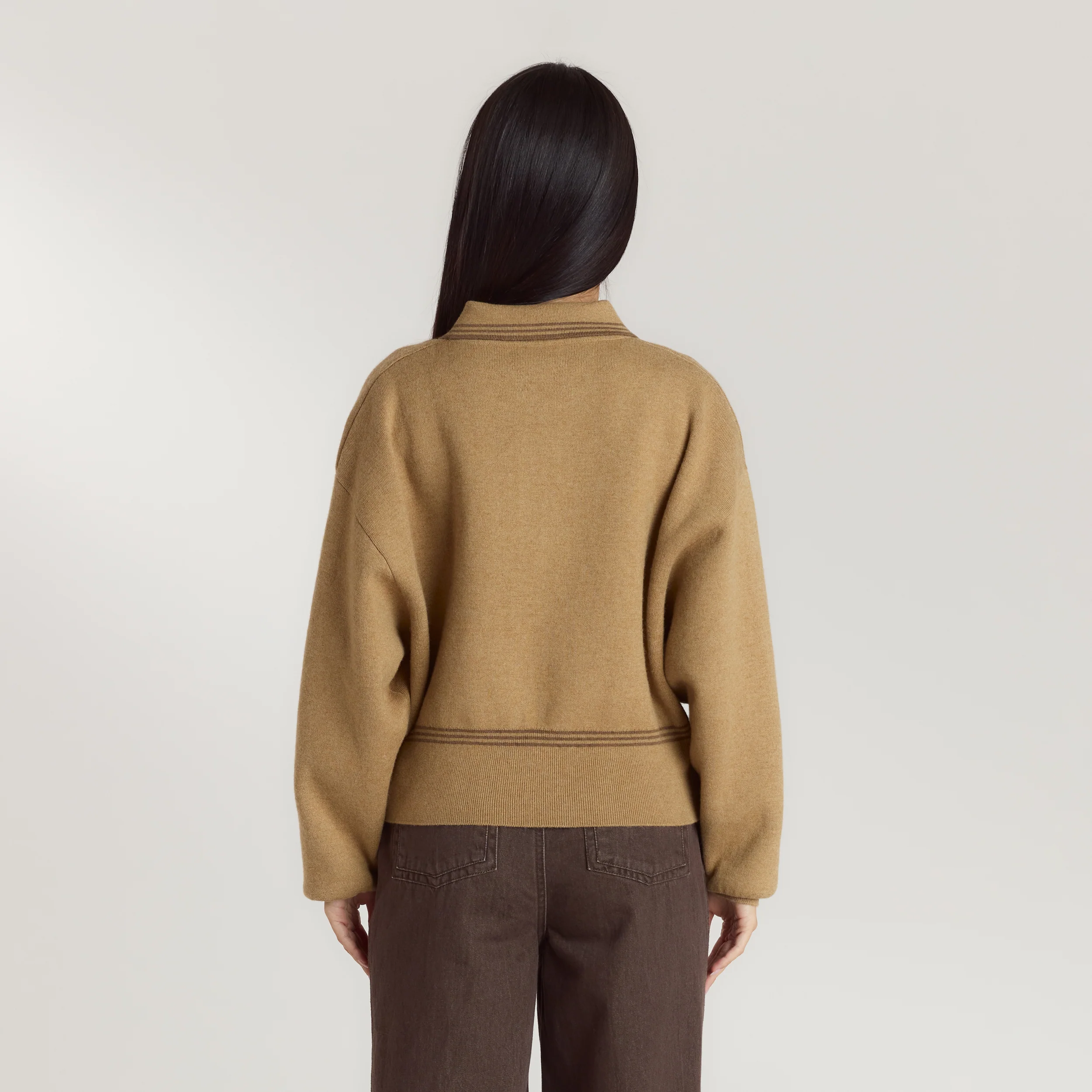 Knitted Jacket - Tan