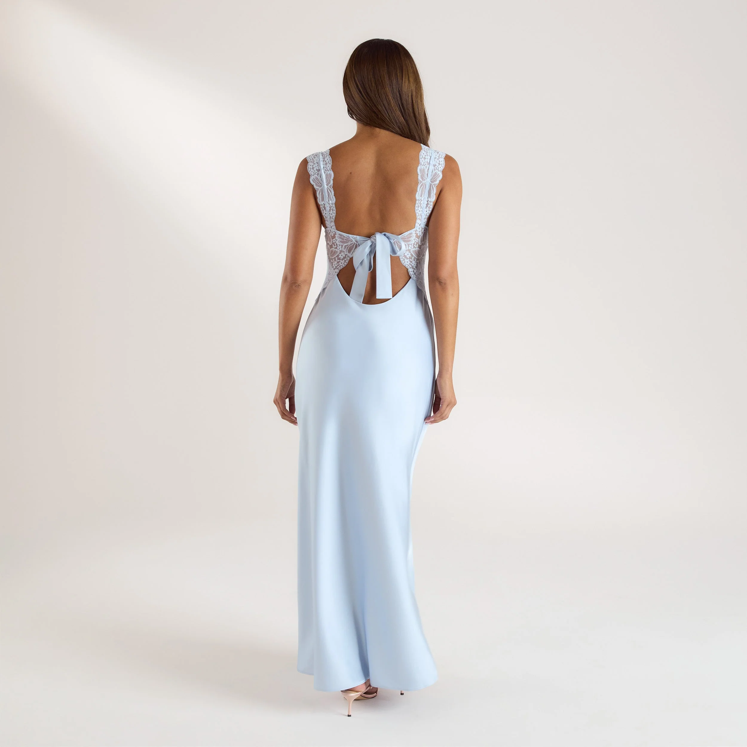 Isla Side Slit Maxi Dress - Blue