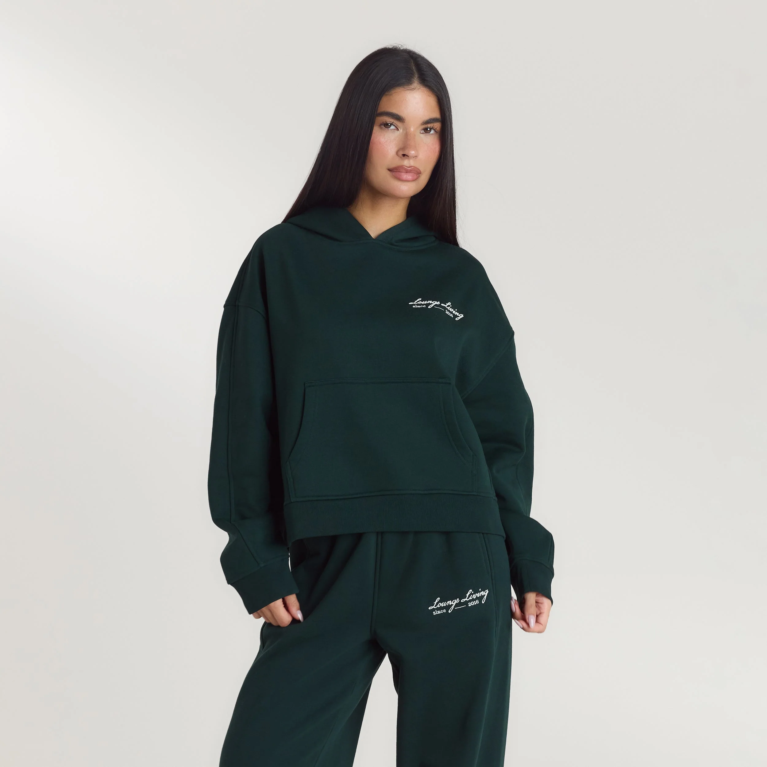 Lounge Living Hoodie - Forest Green