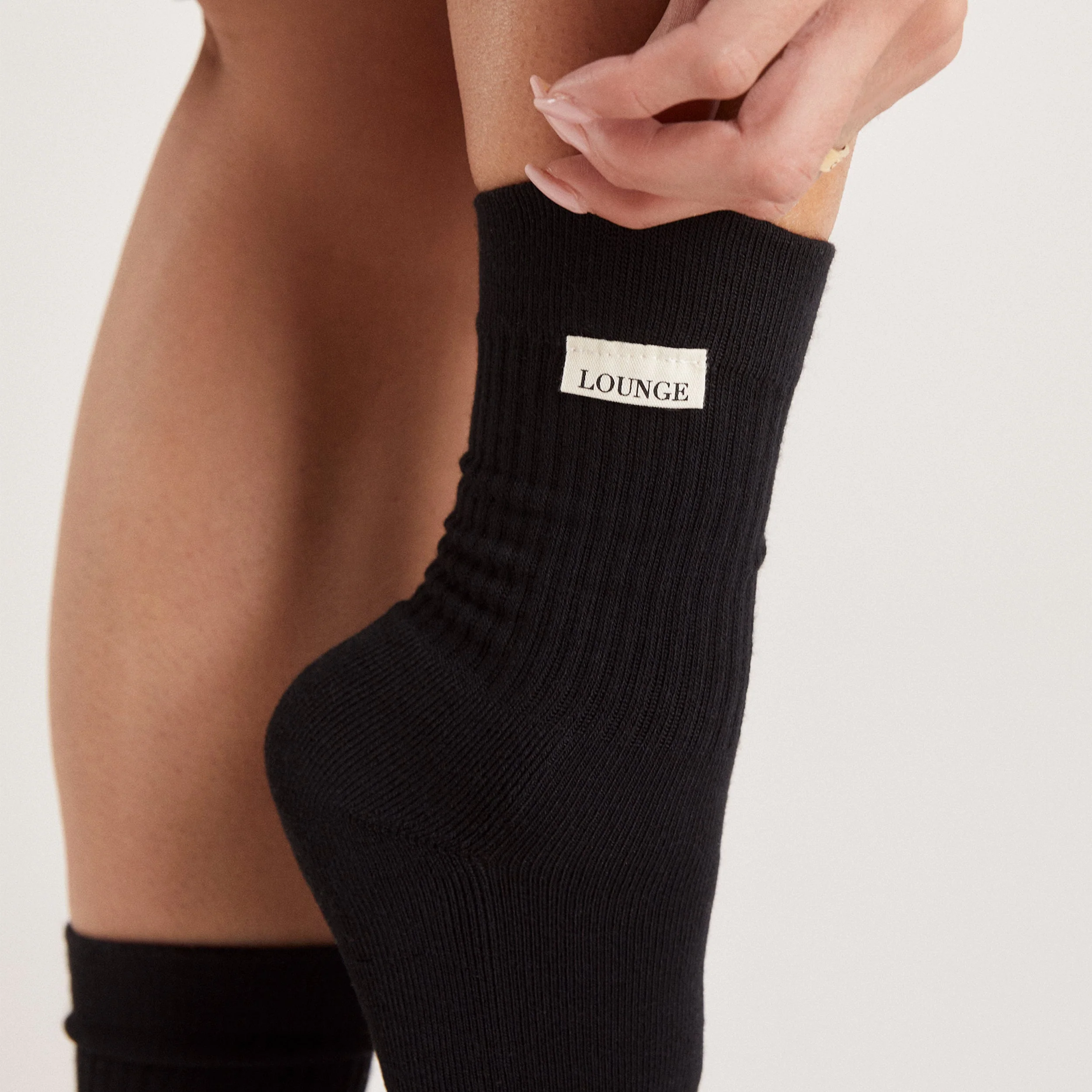 Logo Crew Socks (2 Pack) - Black