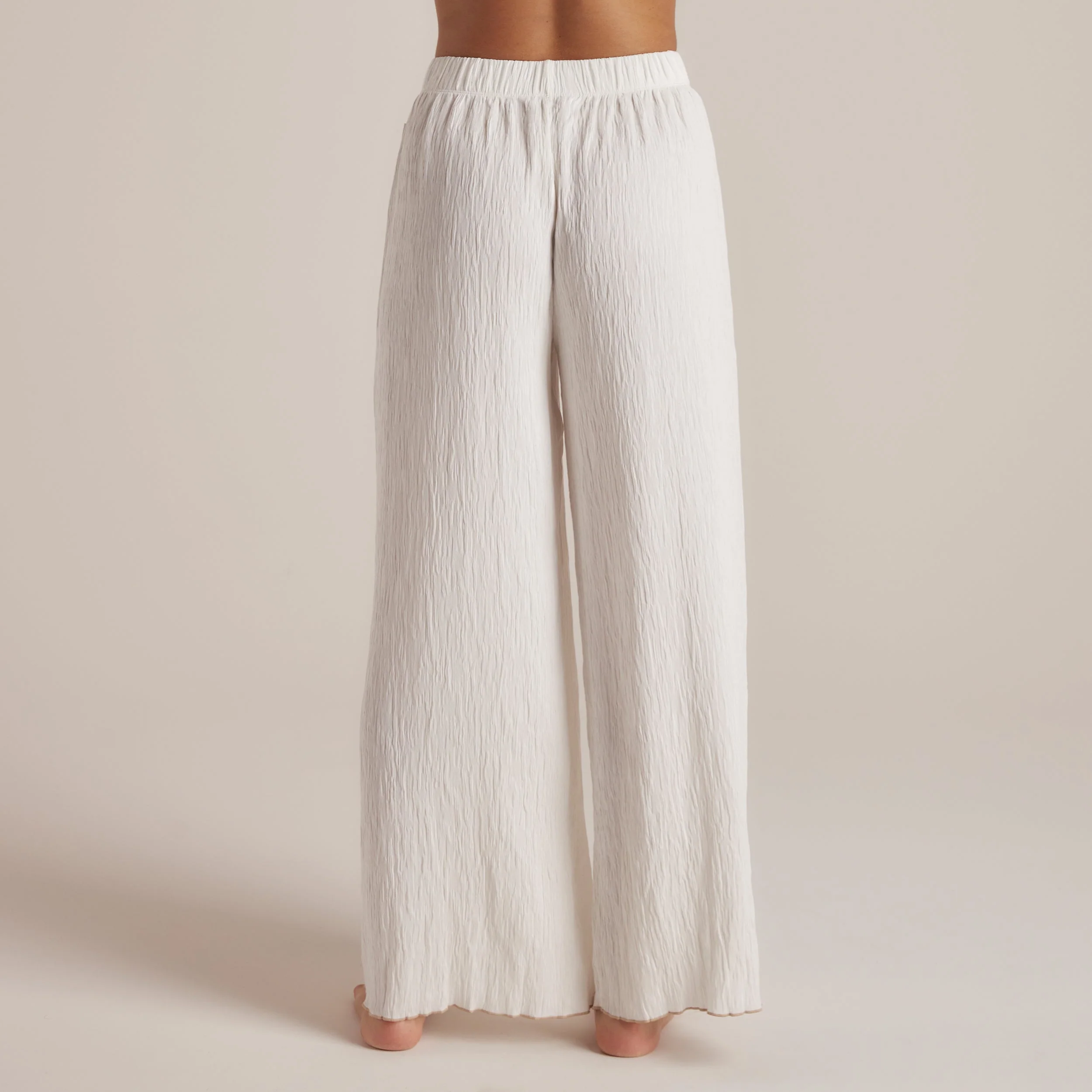 Crinkle Pajama Pants - White