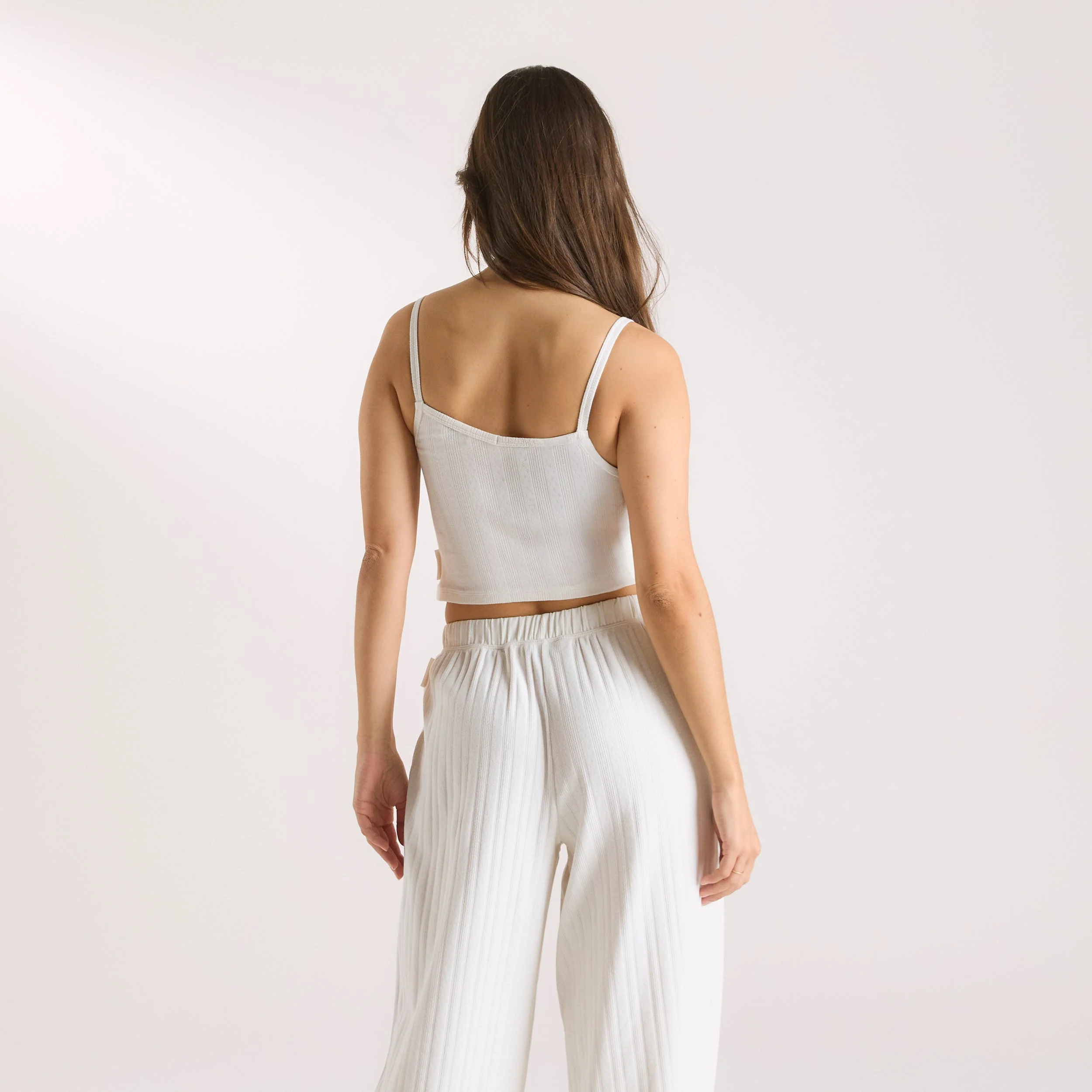 Pointelle Cami Pajama Top - Cream