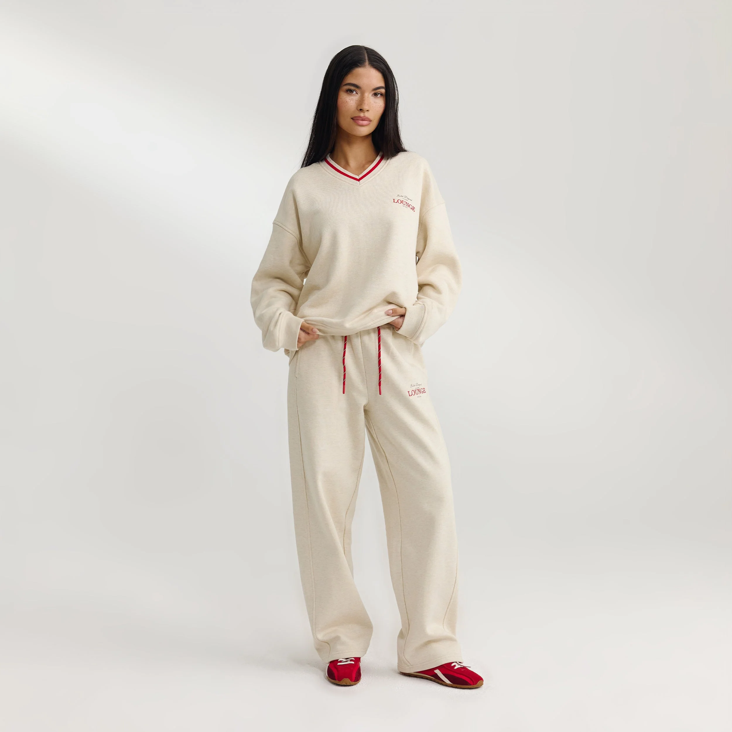 V-Neck Sweater - Oat Marl
