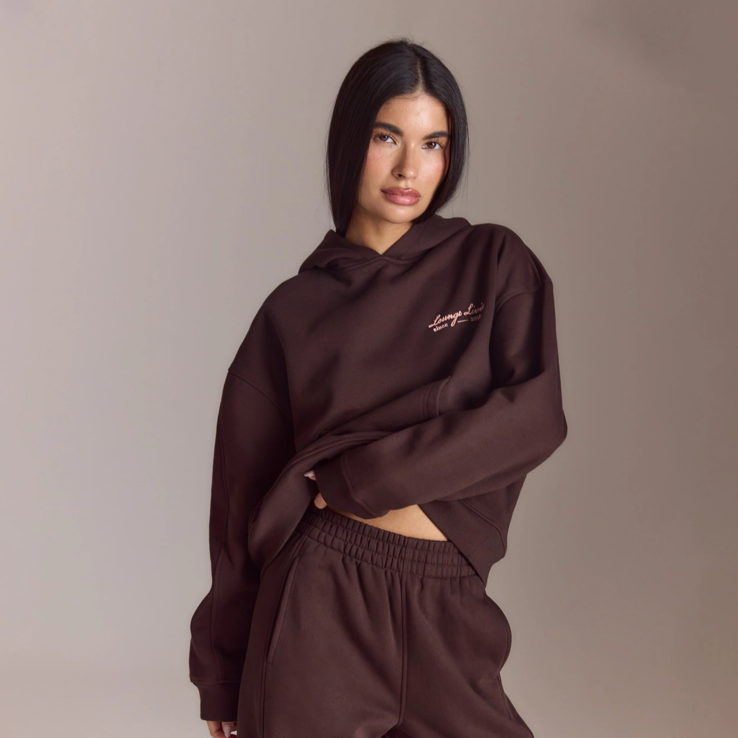 Lounge Living Hoodie - Chocolate