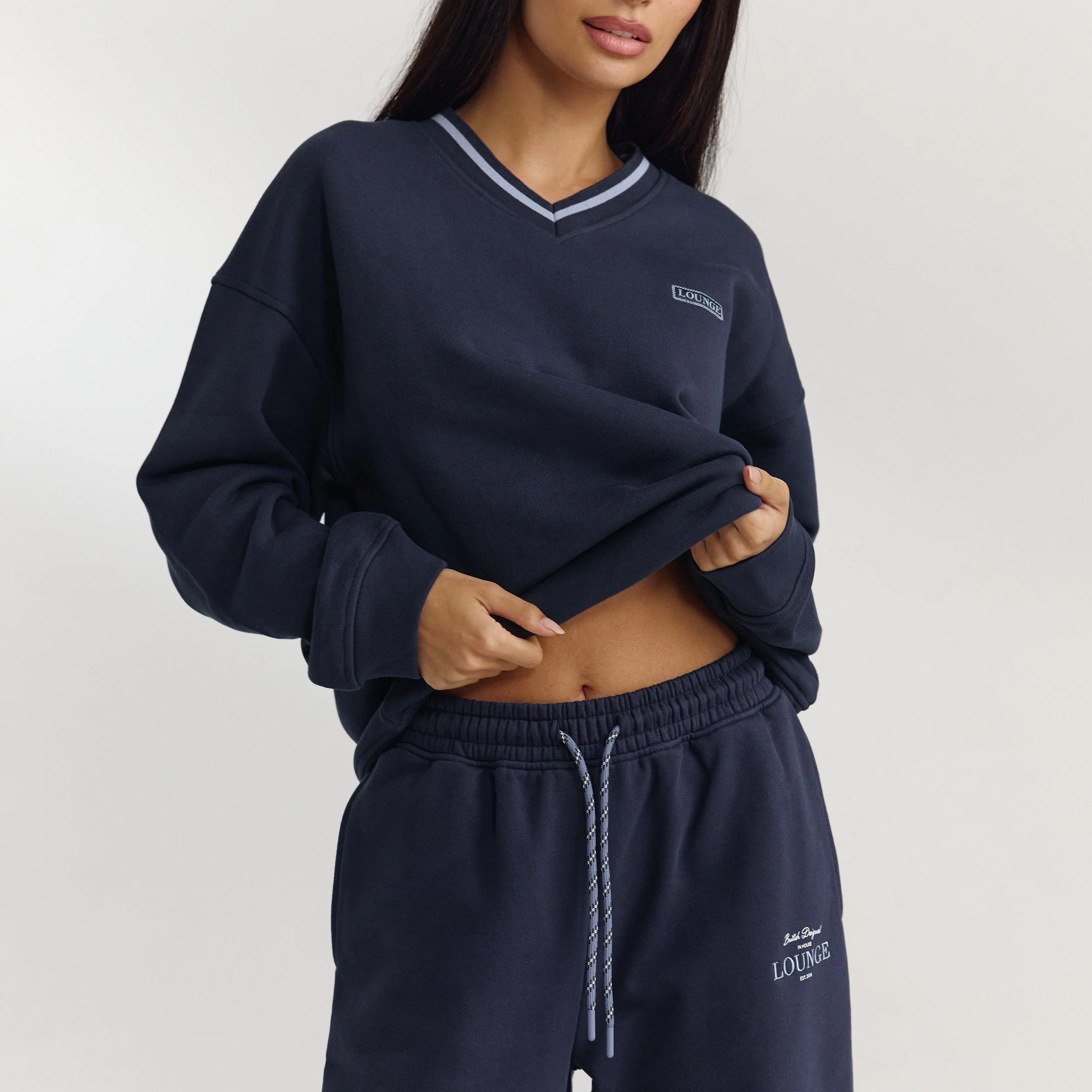 V-Neck Sweater - Dark Blue