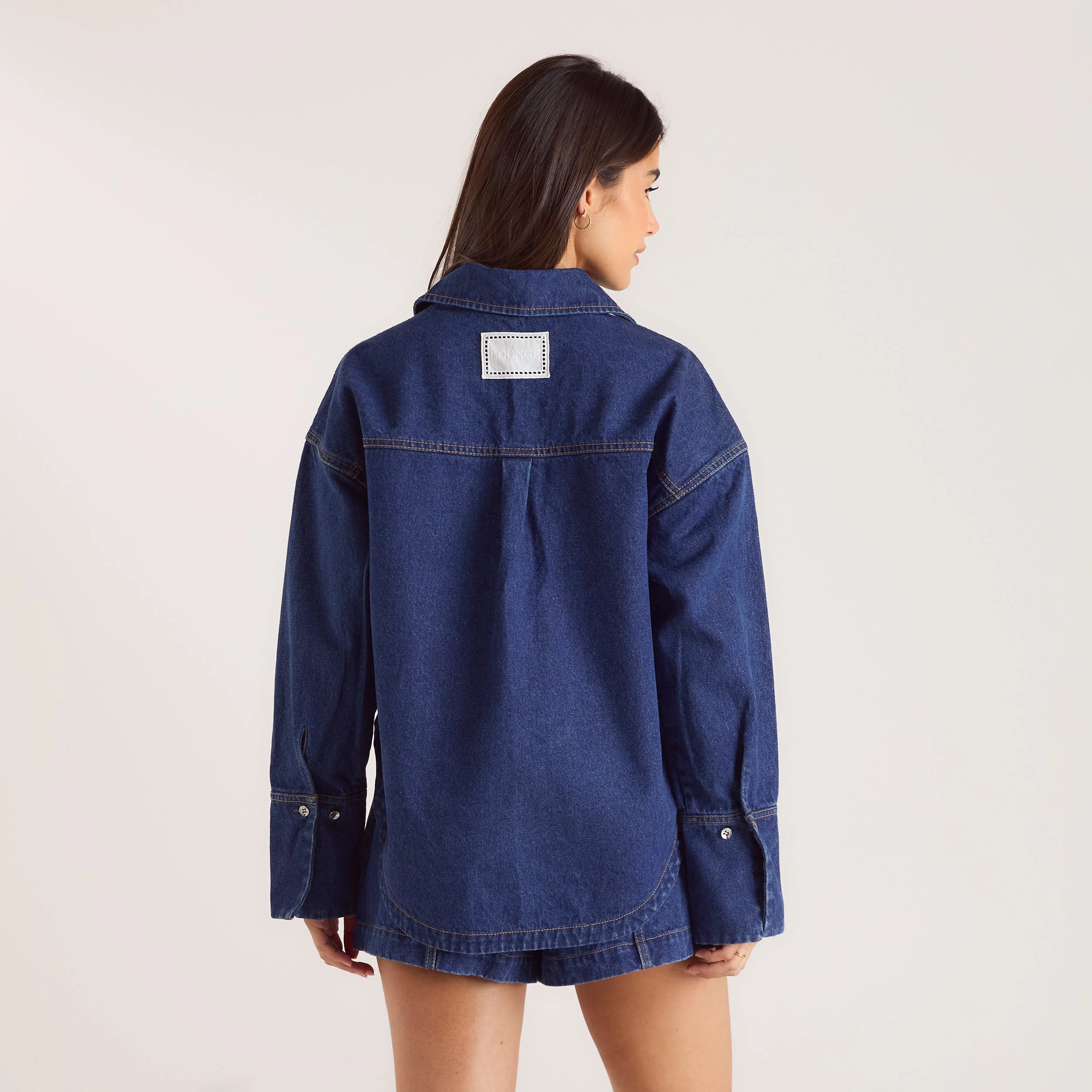 Oversized Denim Shirt - Blue