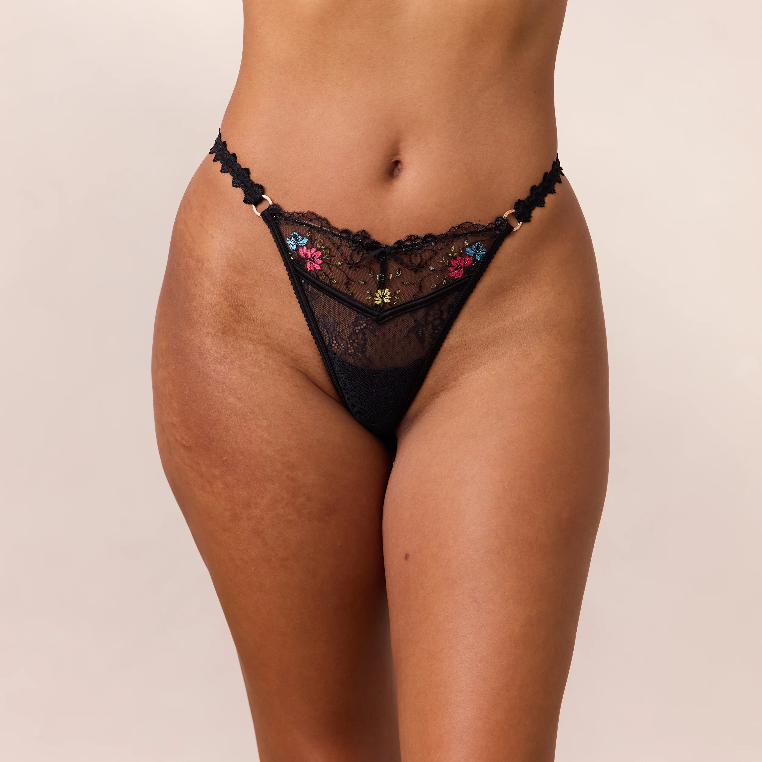 Nadia Corset Dress G-String - Black