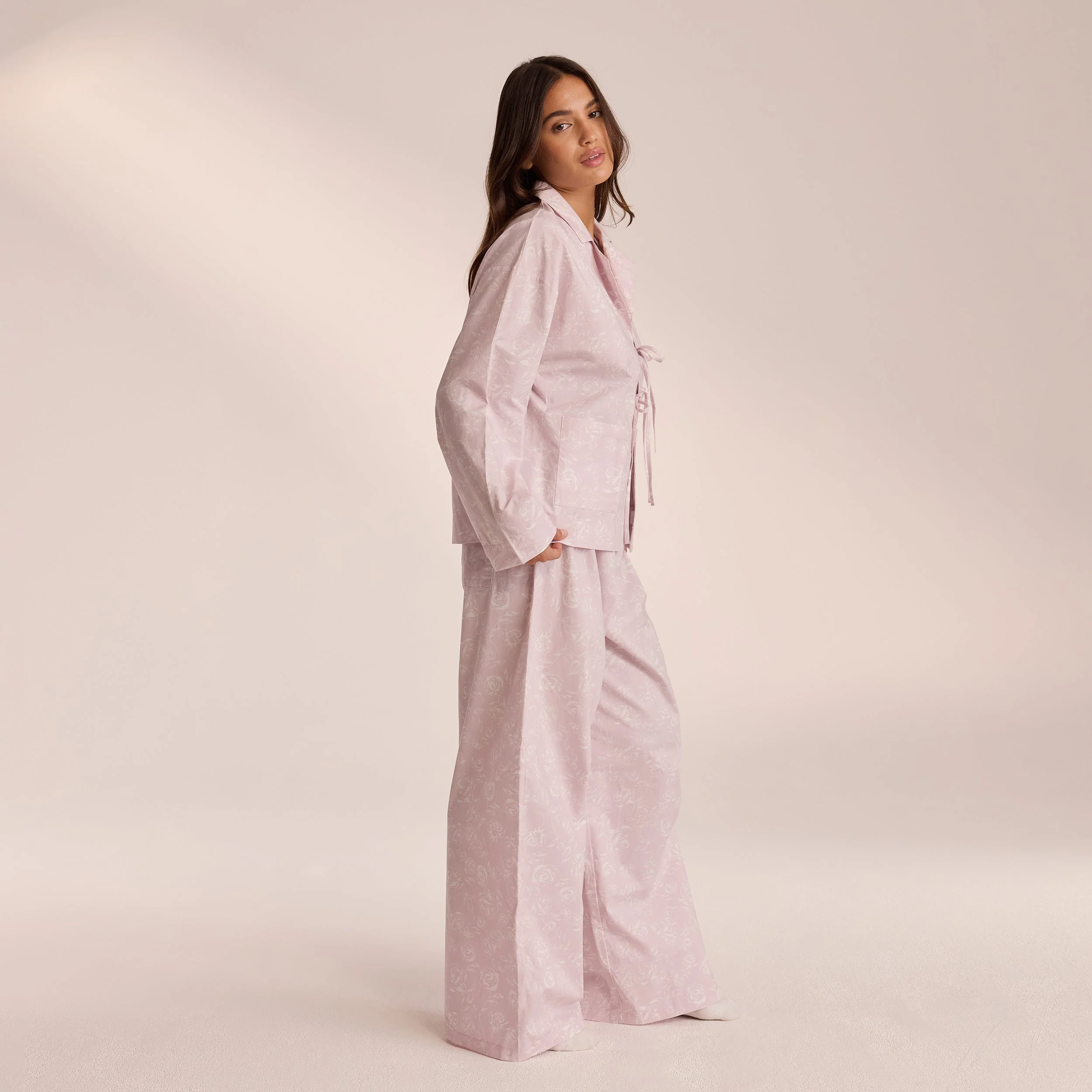 Cotton Pajama Pants - Lilac