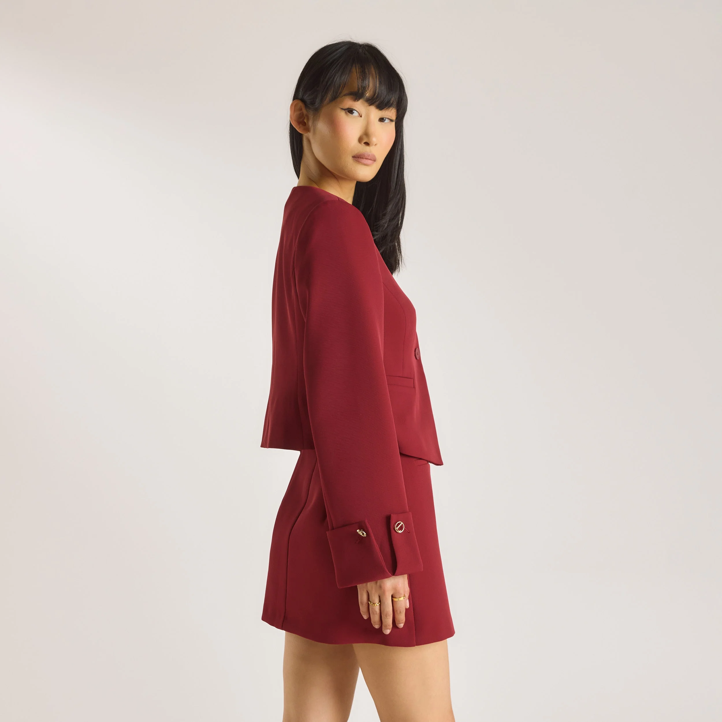 Structured Jacket - Wine