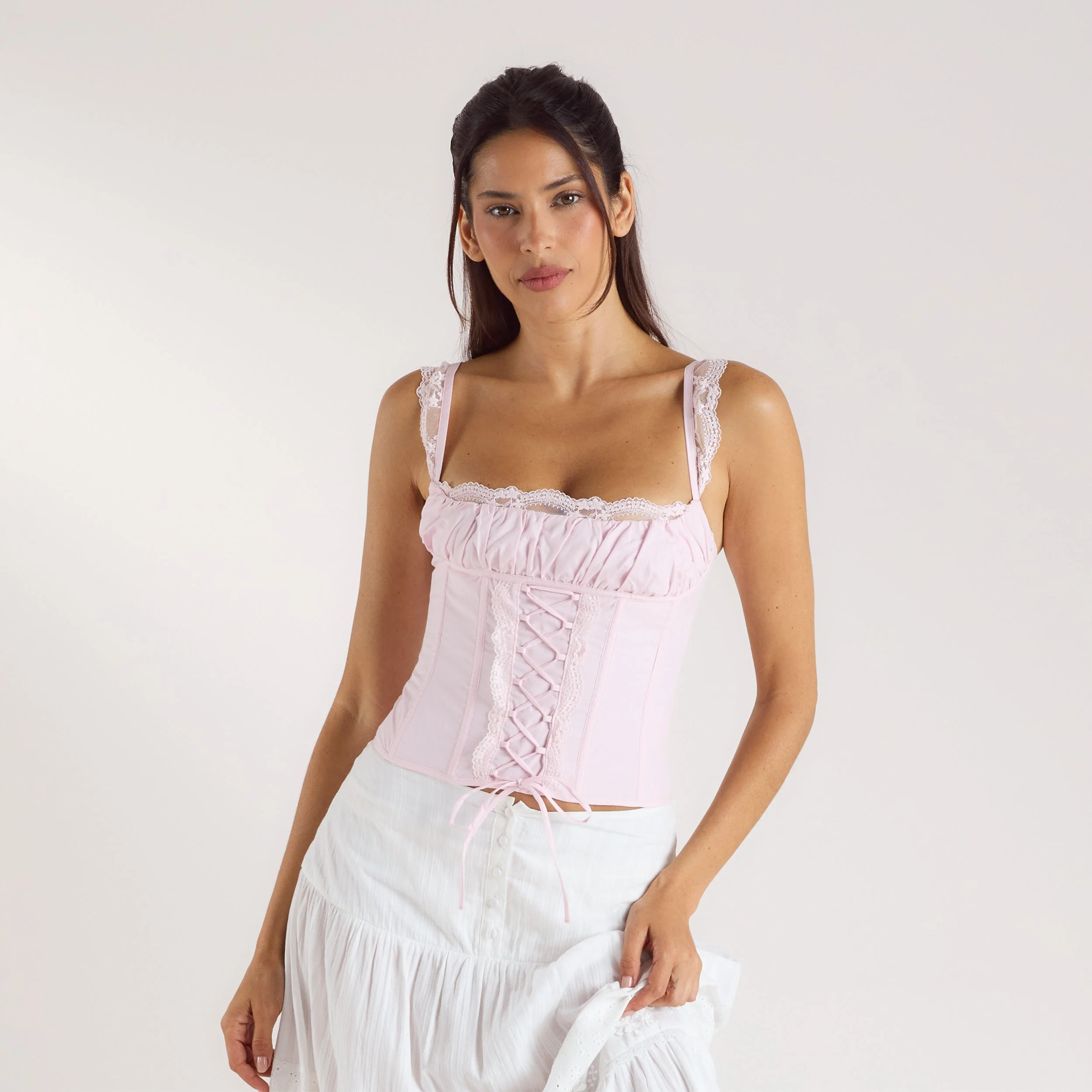 Belle Corset Top - Pink