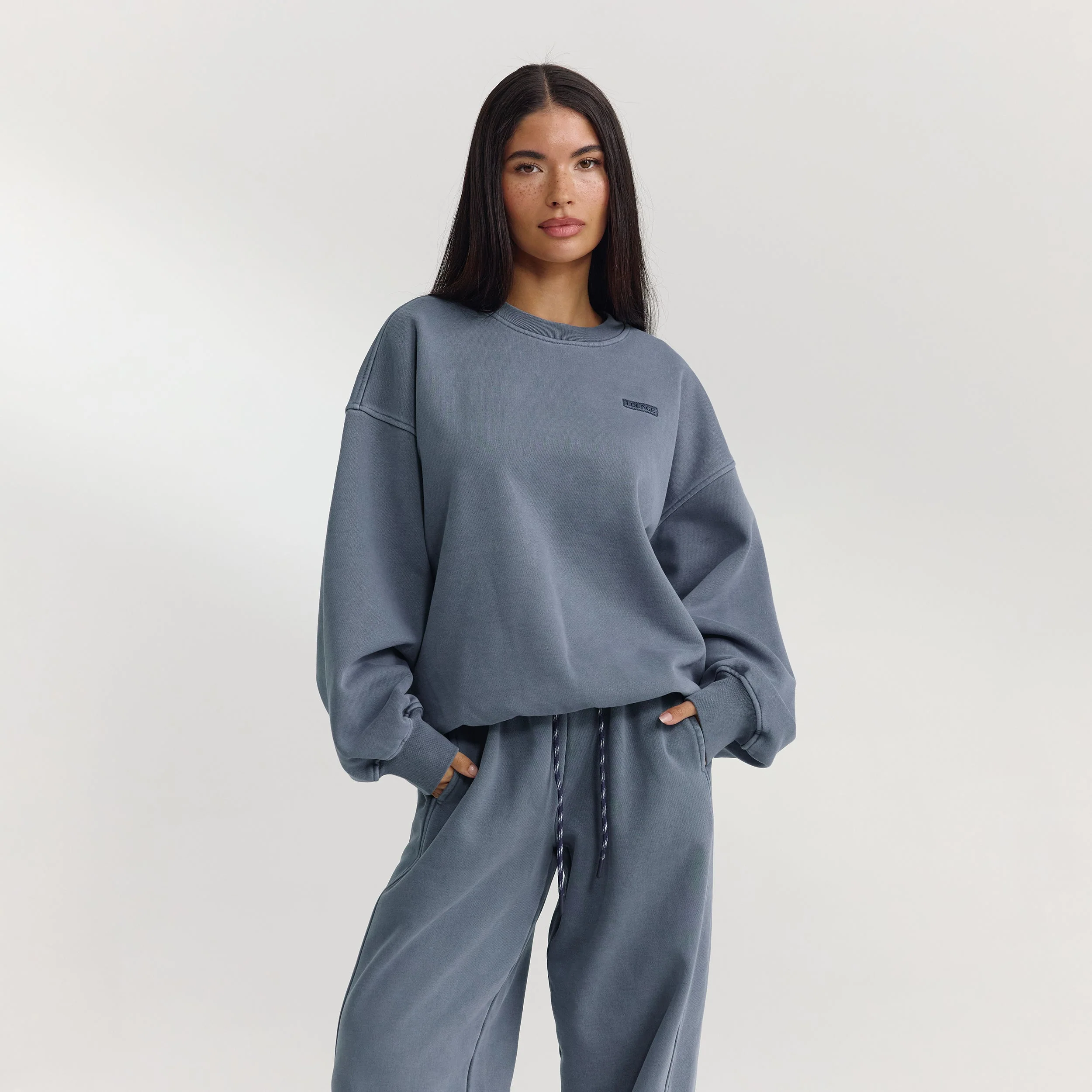 Oversized Sweater - Washed Blue