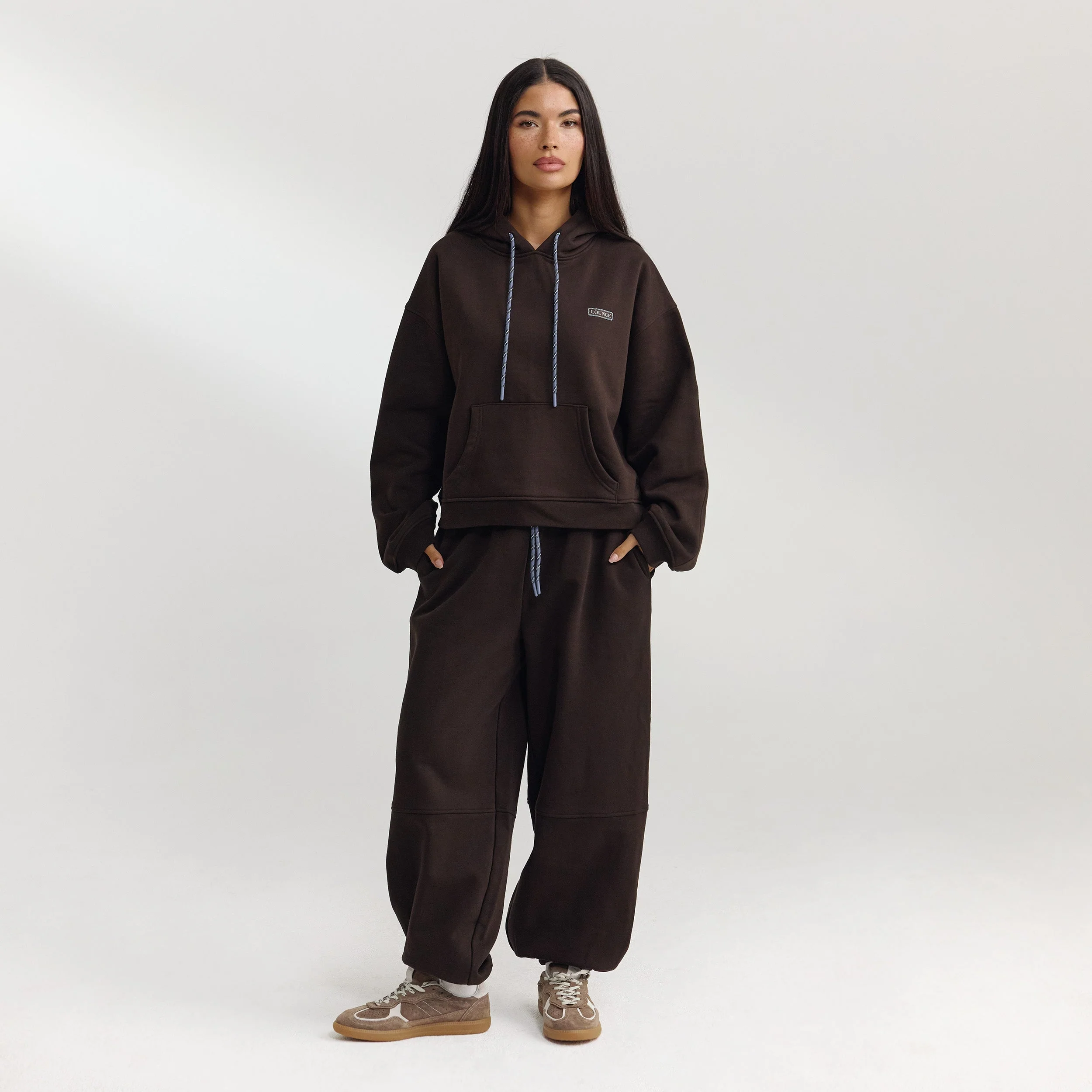 Barrel Leg Sweatpants - Dark Chocolate